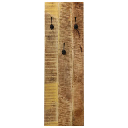 246025 vidaXL Wall-mounted Coat Racks 2 pcs Solid Mango Wood 36x110x3 cm