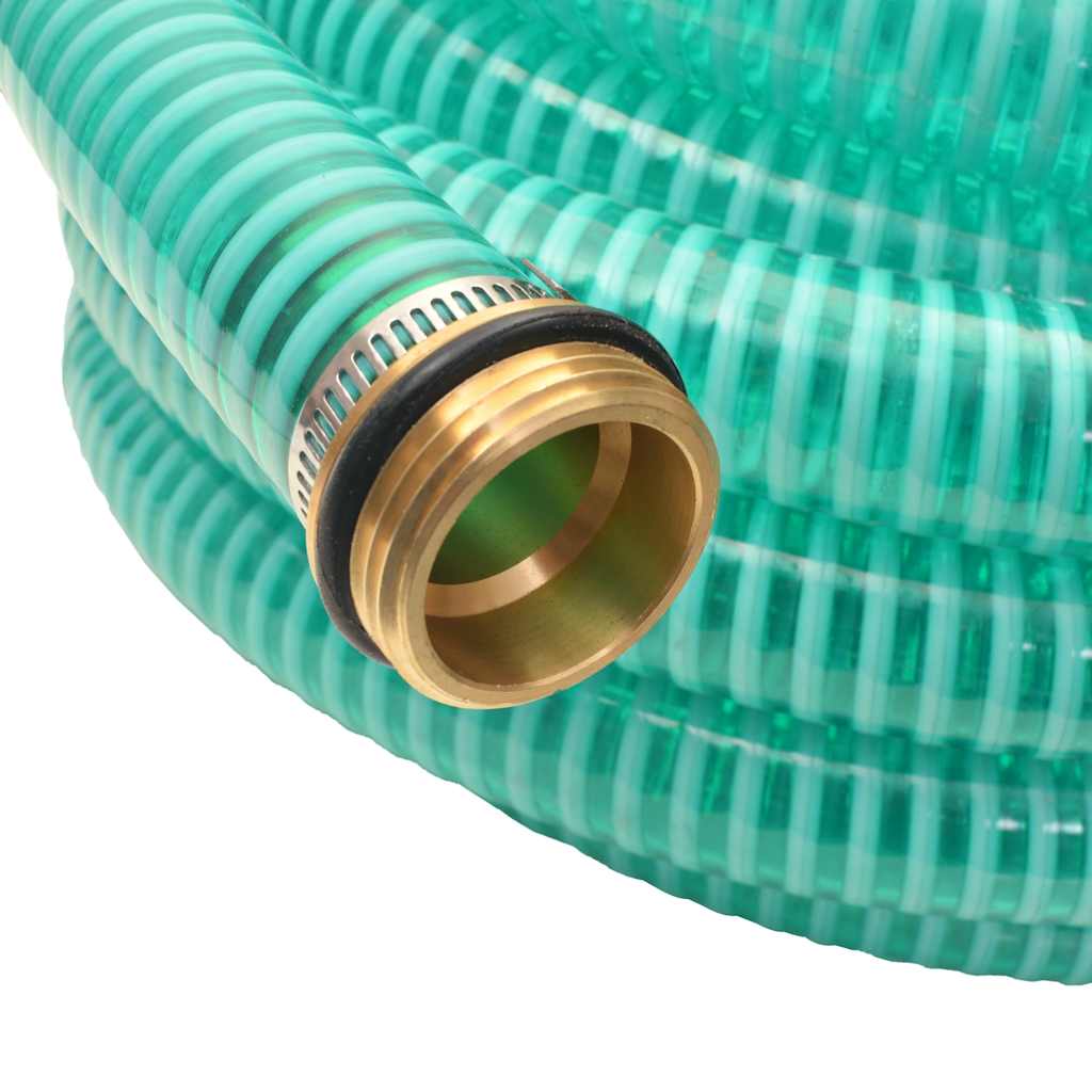 142886 vidaXL Suction Hose with Brass Connectors 10 m 25 mm Green