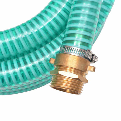 142886 vidaXL Suction Hose with Brass Connectors 10 m 25 mm Green