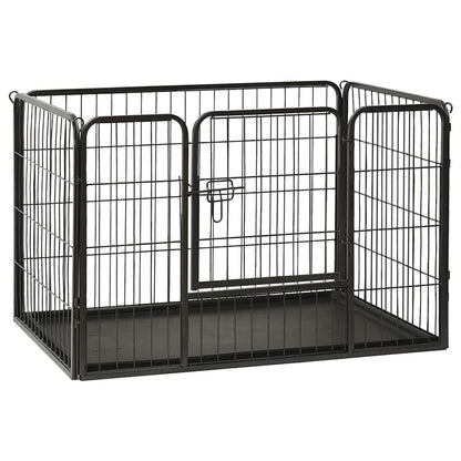 170575 vidaXL Puppy Playpen Steel 91,5x59x61 cm