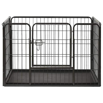 170575 vidaXL Puppy Playpen Steel 91,5x59x61 cm