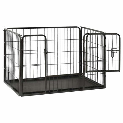 170575 vidaXL Puppy Playpen Steel 91,5x59x61 cm