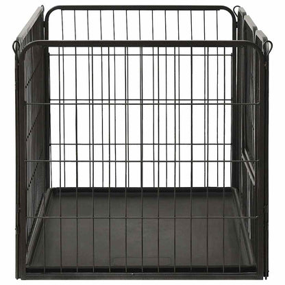 170575 vidaXL Puppy Playpen Steel 91,5x59x61 cm