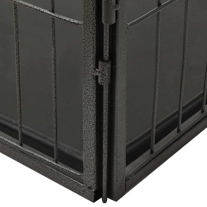 170575 vidaXL Puppy Playpen Steel 91,5x59x61 cm