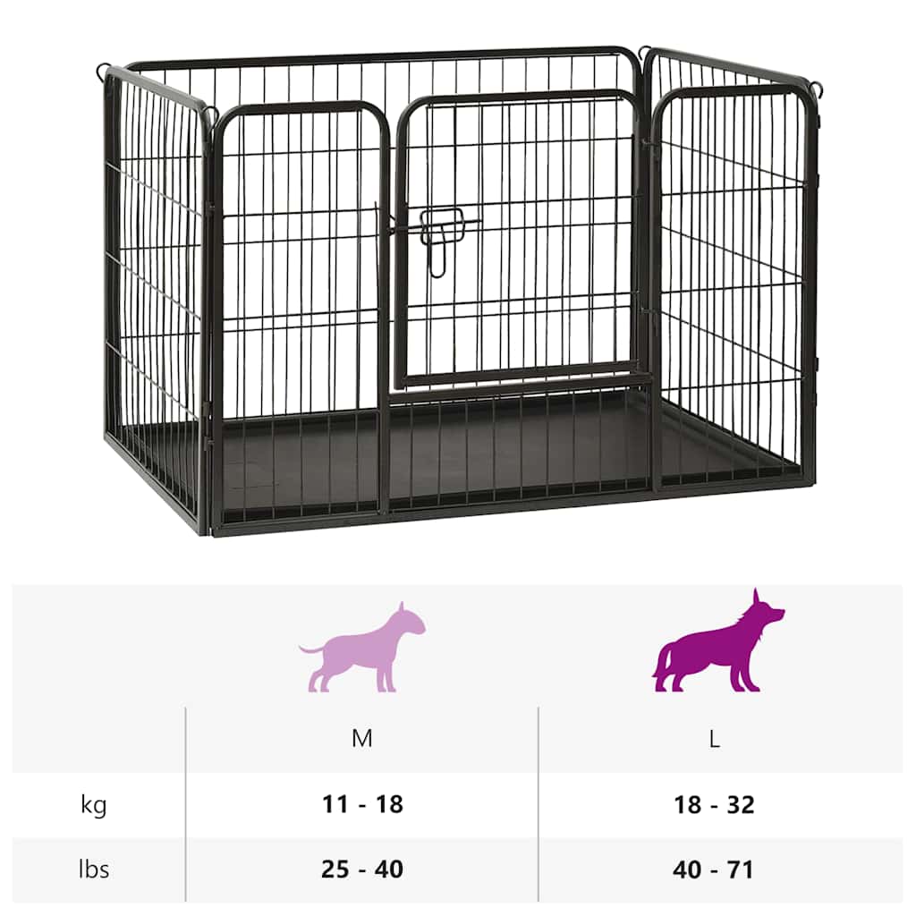 Puppy Playpen Steel 91.5x59x61 cm