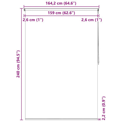 Shower Roller Blind 160x240 cm Square