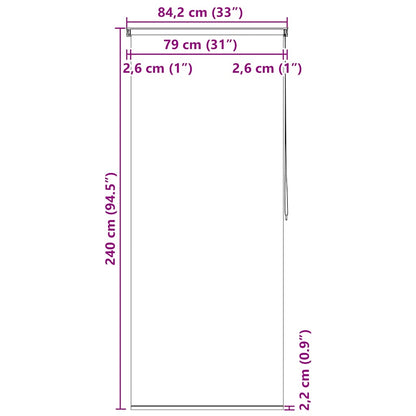 Shower Roller Blind 80x240 cm Circle