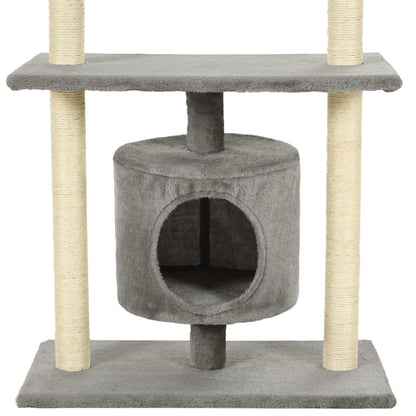 Cat Tree with Sisal Scratching Posts 95 cm Grey
