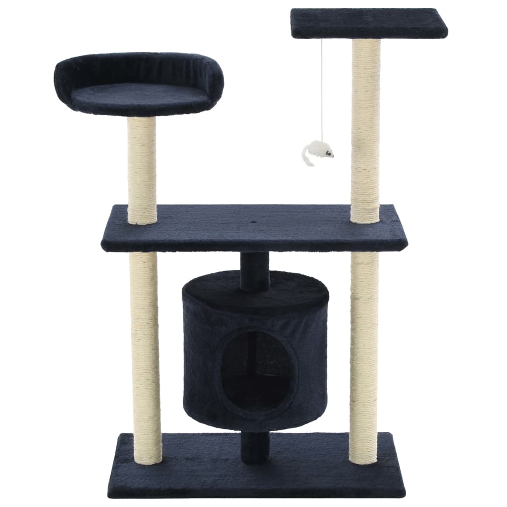 Cat Tree with Sisal Scratching Posts 95 cm Dark Blue