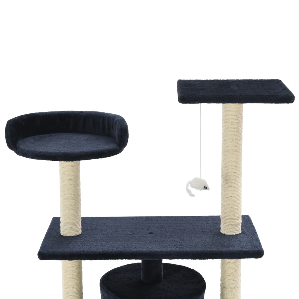 Cat Tree with Sisal Scratching Posts 95 cm Dark Blue