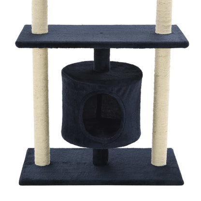Cat Tree with Sisal Scratching Posts 95 cm Dark Blue