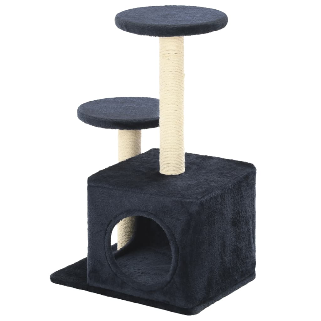 Cat Tree with Sisal Scratching Posts 60 cm Dark Blue