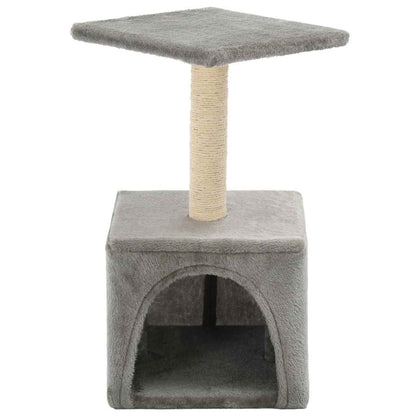 Cat Tree with Sisal Scratching Post 55 cm Grey