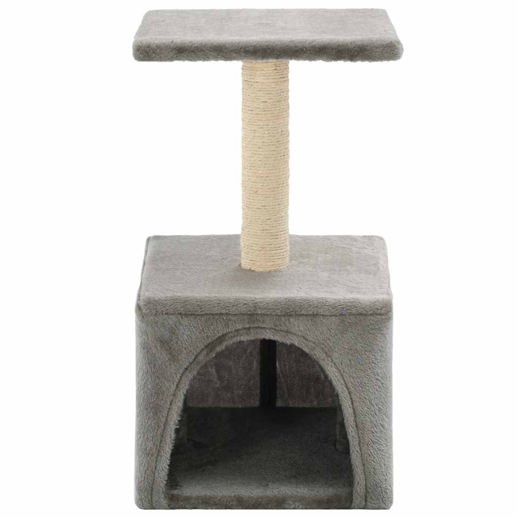 Cat Tree with Sisal Scratching Post 55 cm Grey