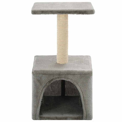 Cat Tree with Sisal Scratching Post 55 cm Grey