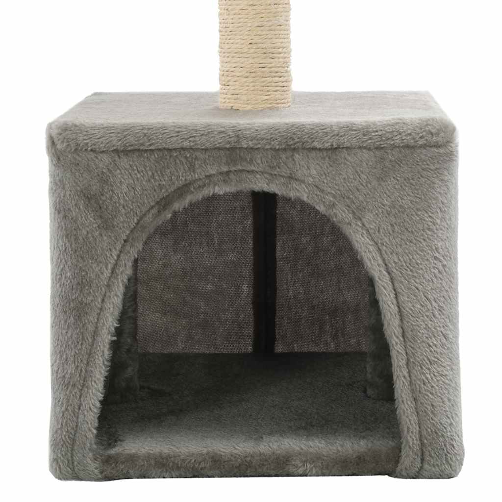 Cat Tree with Sisal Scratching Post 55 cm Grey