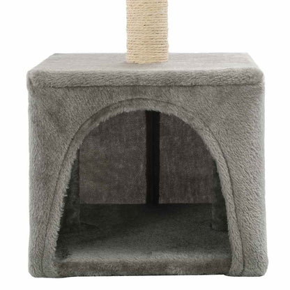 Cat Tree with Sisal Scratching Post 55 cm Grey