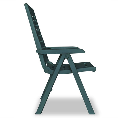 Garden Chair | Set of 4 | Green | Plastic | Standard | Foldable