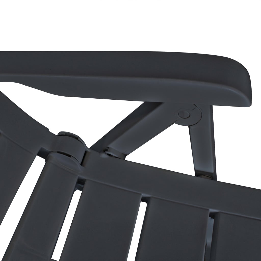 Garden Chair | Set of 6 | Anthracite | Plastic | Standard | Foldable