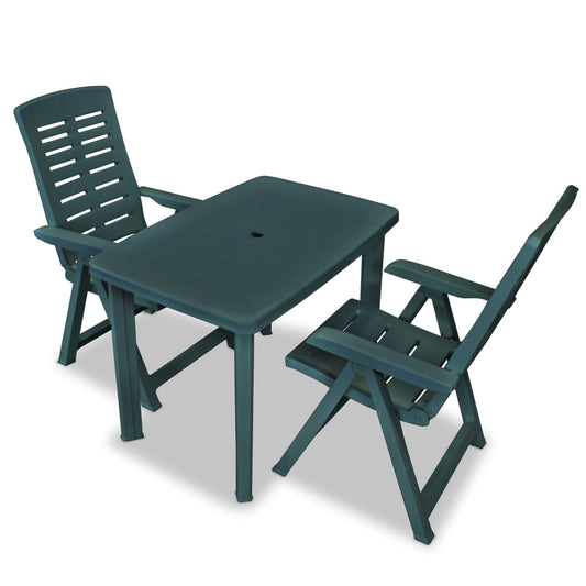 Bistro Set | Green | Plastic | Medium | Foldable | Bistro Set