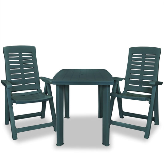 Bistro Set | Green | Plastic | Medium | Foldable | Bistro Set