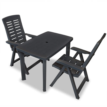 Bistro Set | Anthracite | Plastic | Medium | Foldable | Bistro Set