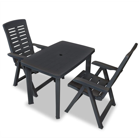 Bistro Set | Anthracite | Plastic | Medium | Foldable | Bistro Set