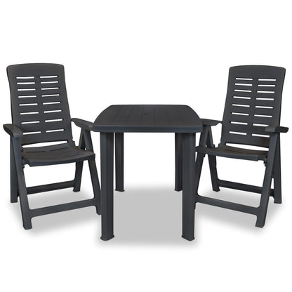 Bistro Set | Anthracite | Plastic | Medium | Foldable | Bistro Set