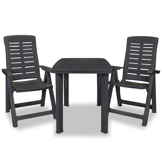 Bistro Set | Anthracite | Plastic | Medium | Foldable | Bistro Set