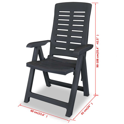 Bistro Set | Anthracite | Plastic | Medium | Foldable | Bistro Set