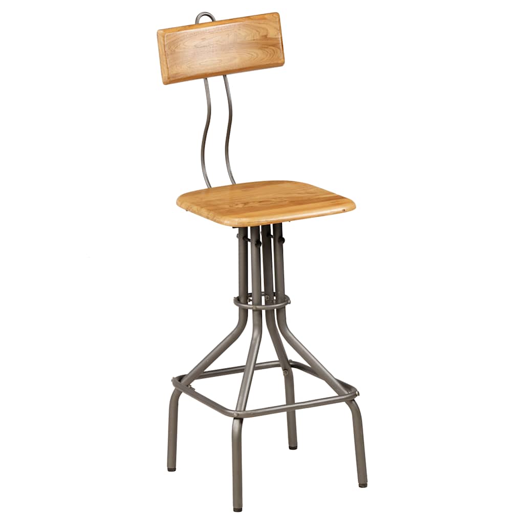 Bar Stools 2 pcs Solid Reclaimed Teak Wood