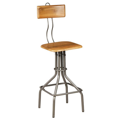 Bar Stools 2 pcs Solid Reclaimed Teak Wood