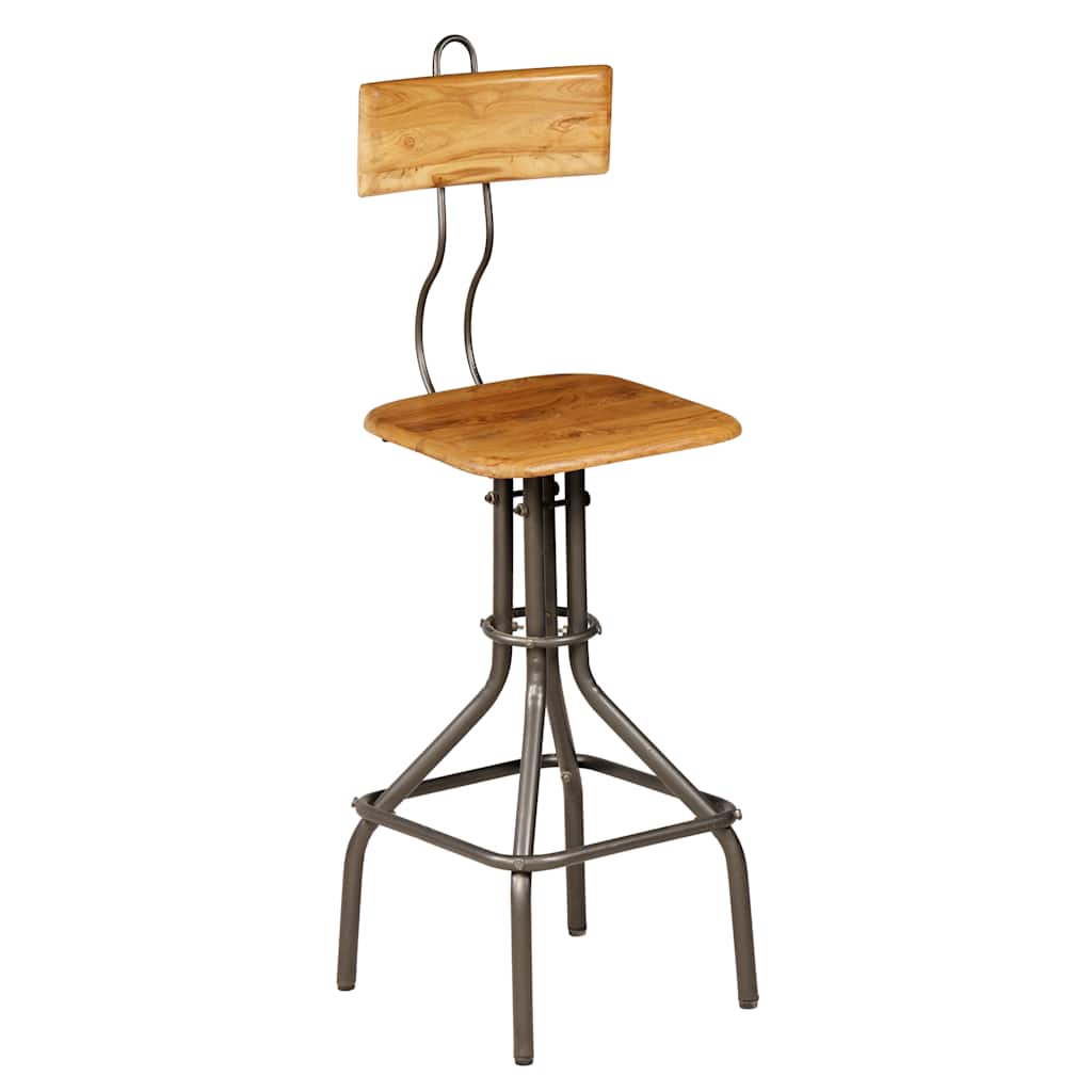 Bar Stools 2 pcs Solid Reclaimed Teak Wood
