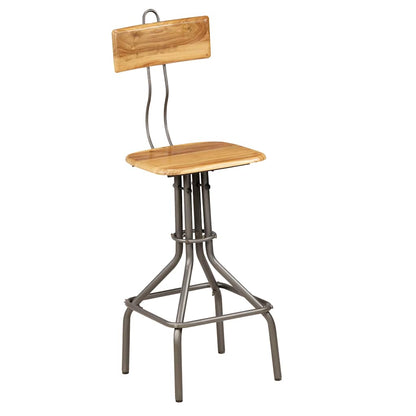 Bar Stools 2 pcs Solid Reclaimed Teak Wood