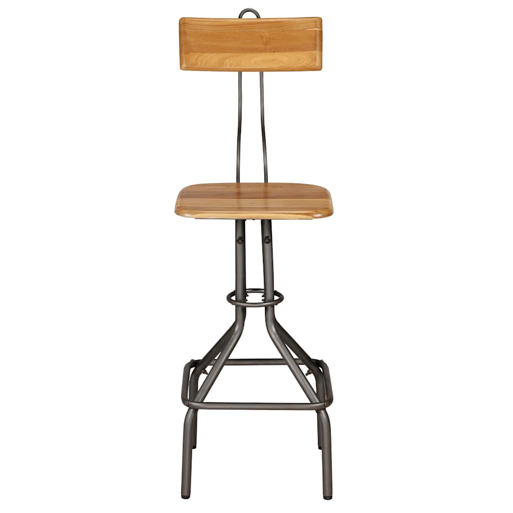 Bar Stools 2 pcs Solid Reclaimed Teak Wood