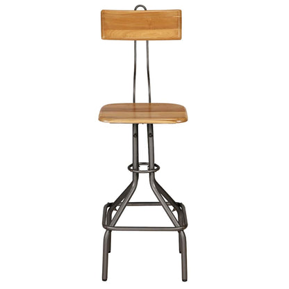 Bar Stools 2 pcs Solid Reclaimed Teak Wood