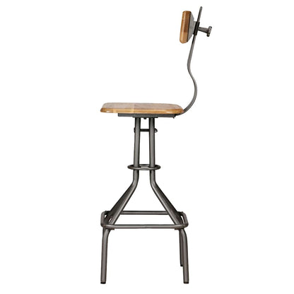 Bar Stools 2 pcs Solid Reclaimed Teak Wood