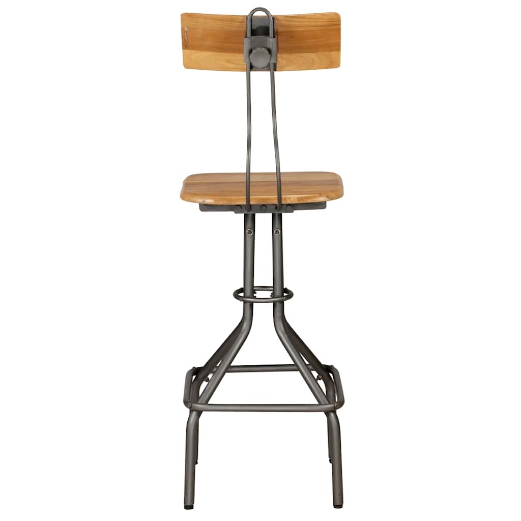 Bar Stools 2 pcs Solid Reclaimed Teak Wood