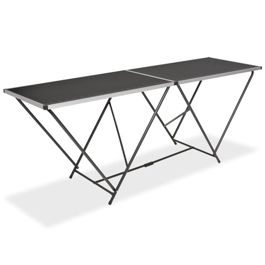 142920 vidaXL Folding Pasting Table MDF and Aluminium 200x60x78 cm