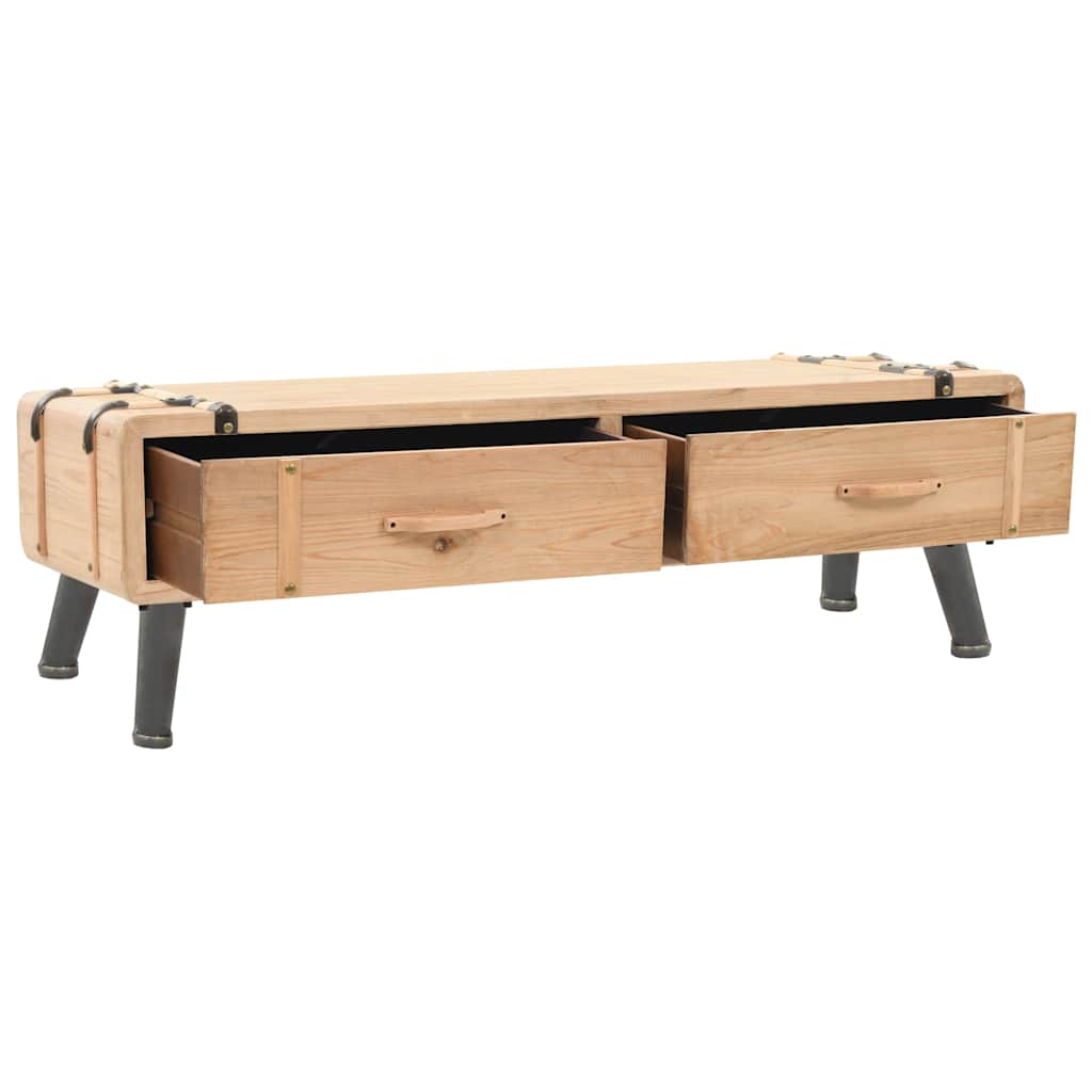 245773 vidaXL TV Cabinet Solid Fir Wood 120x33x35 cm