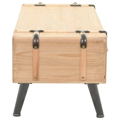 245773 vidaXL TV Cabinet Solid Fir Wood 120x33x35 cm