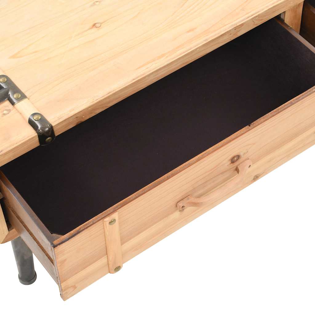 245773 vidaXL TV Cabinet Solid Fir Wood 120x33x35 cm