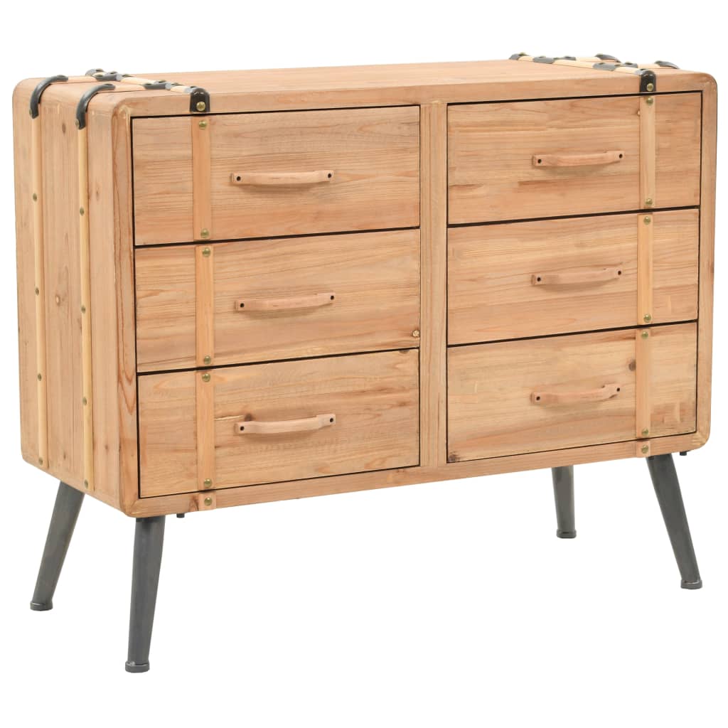 Drawer Cabinet | Natural wood | Solid fir wood, MDF, steel | 91x35x73cm