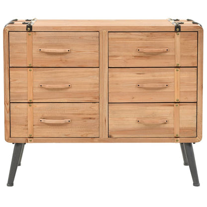Drawer Cabinet | Natural wood | Solid fir wood, MDF, steel | 91x35x73cm