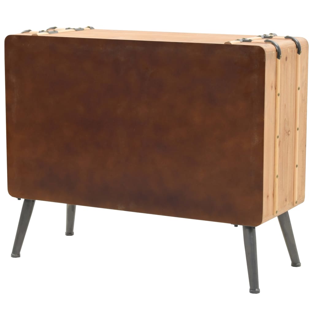 Drawer Cabinet | Natural wood | Solid fir wood, MDF, steel | 91x35x73cm