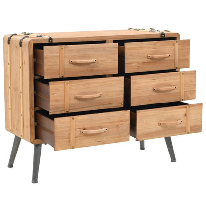 Drawer Cabinet | Natural wood | Solid fir wood, MDF, steel | 91x35x73cm