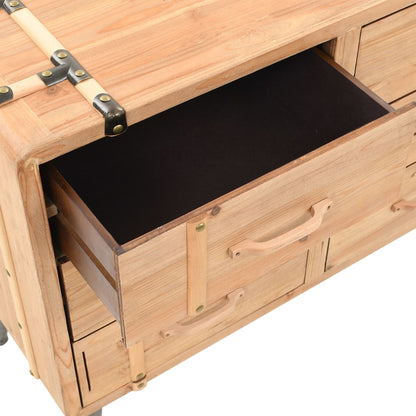 Drawer Cabinet | Natural wood | Solid fir wood, MDF, steel | 91x35x73cm