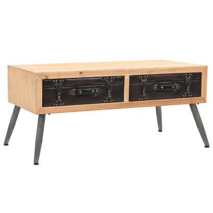 245777 vidaXL Coffee Table Solid Fir Wood 115x55x50 cm
