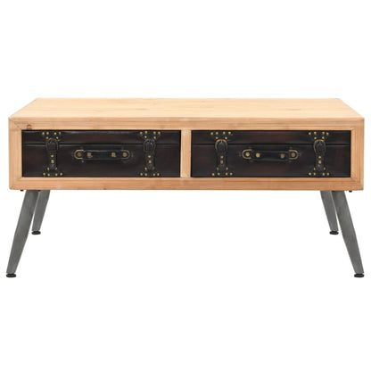 Coffee Table Solid Fir Wood 115x55x50 cm