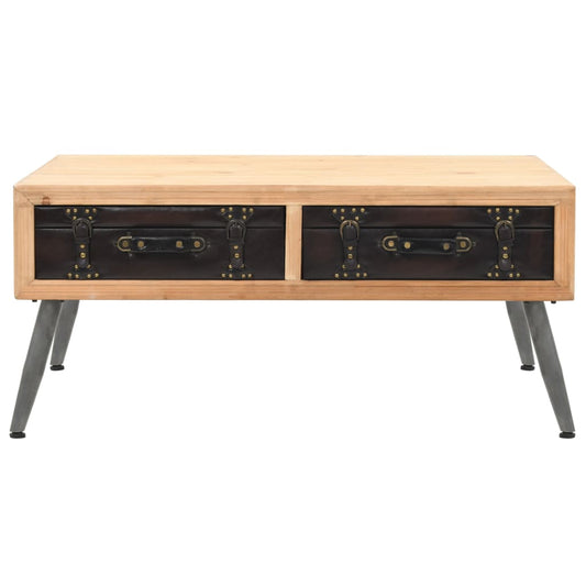 Coffee Table Solid Fir Wood 115x55x50 cm